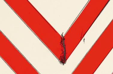 on show| in mostra: Emilio Scanavino, Untitled | Senza titolo, 1969, grease pencil and acetate on cardboard | matita grassa e acetato su cartone, detail |particolare, 52 x 35 cm. Collezione Ramo, Milan. Photo: Studio Vandrasch Fotografia, Milan