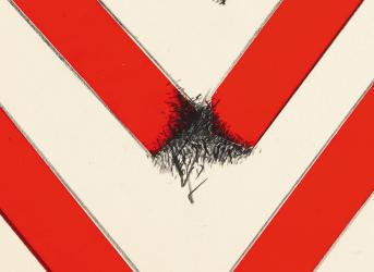 on show| in mostra: Emilio Scanavino, Untitled | Senza titolo, 1969, grease pencil and acetate on cardboard | matita grassa e acetato su cartone, detail |particolare, 52 x 35 cm. Collezione Ramo, Milan. Photo: Studio Vandrasch Fotografia, Milan