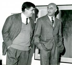 Scanavino con Gillo Dorfles, Trento, 1965 | Scanavino with Gillo Dorfles, Trento (Italy), 1965